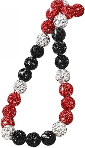 Baseball Beaded Necklace for Men,Baseball Necklace Gifts,Diamond Rhinestone Discoball bead necklace,Chain Necklace Gifts for Baseball Player Team Lovers