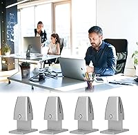 Vista 3 de Clip de soporte de división de escritorio, 4 piezas de aleación de aluminio en forma de T clip de soporte de pantalla de escritorio, adecuado