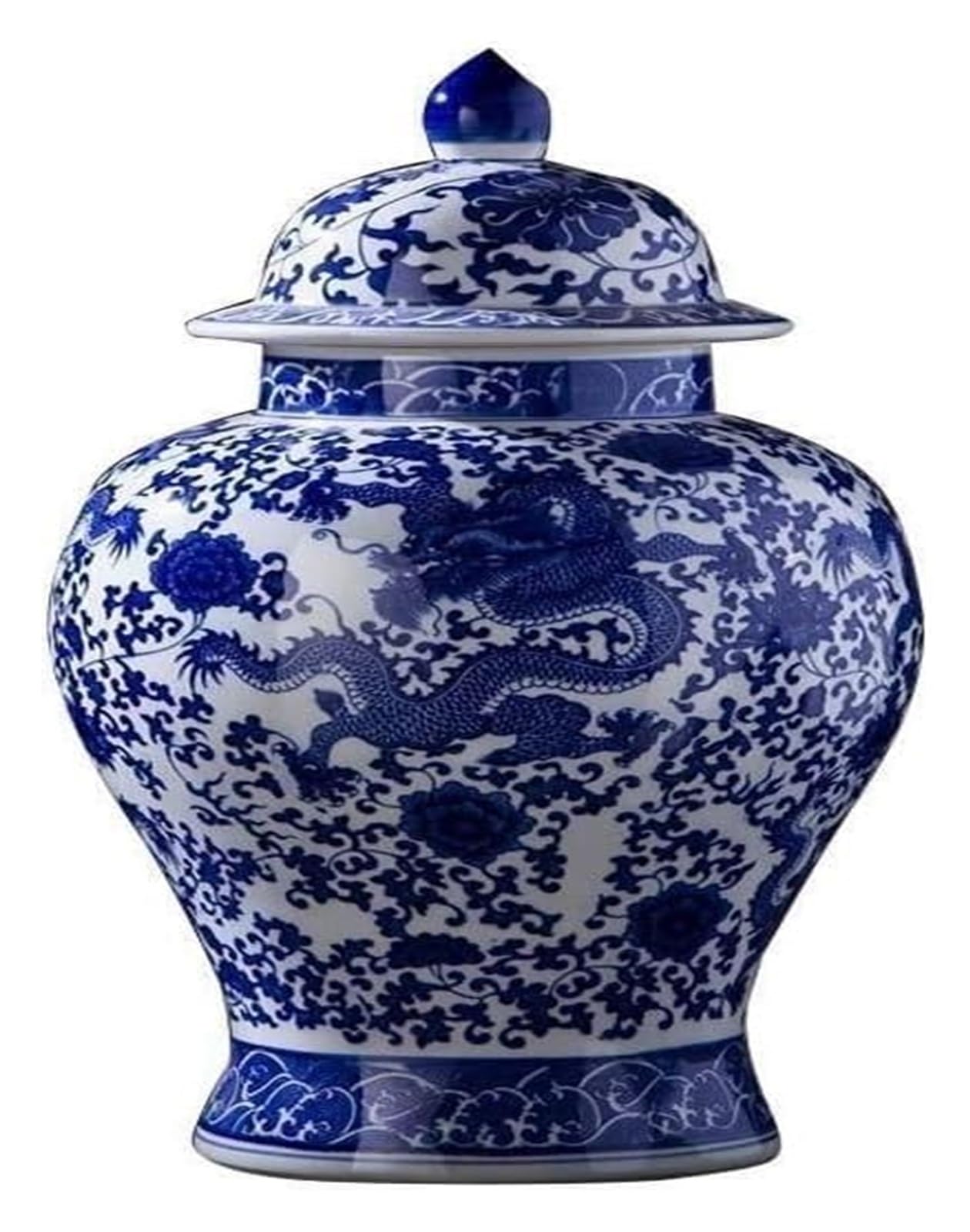 Vase Desktop Porcelain Vases Classic Dragon Temple Ceramic Ginger Jar China Style 19inch Decorative Vase