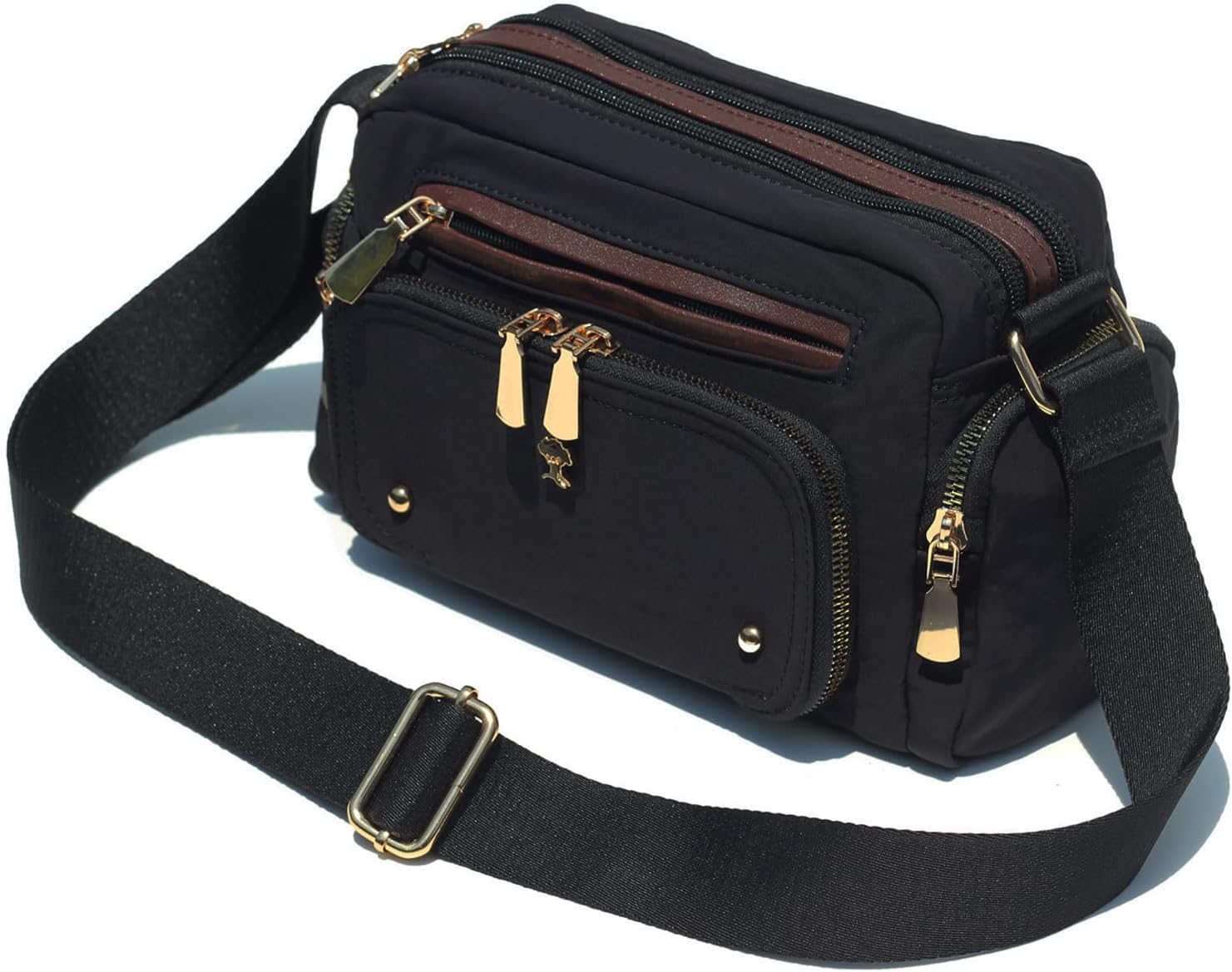 Women Fashion Tote Crossbody Handbags for Women Multi Pockets Shoulder Bag Nylon Travel Purse