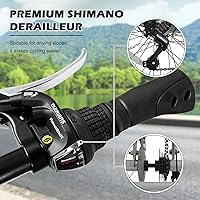 Vista 40 de H&ZT Triciclo para adultos, bicicleta de 3 ruedas, triciclo crucero, con engranaje de 7 velocidades, mango de freno de estacionamiento, escalón