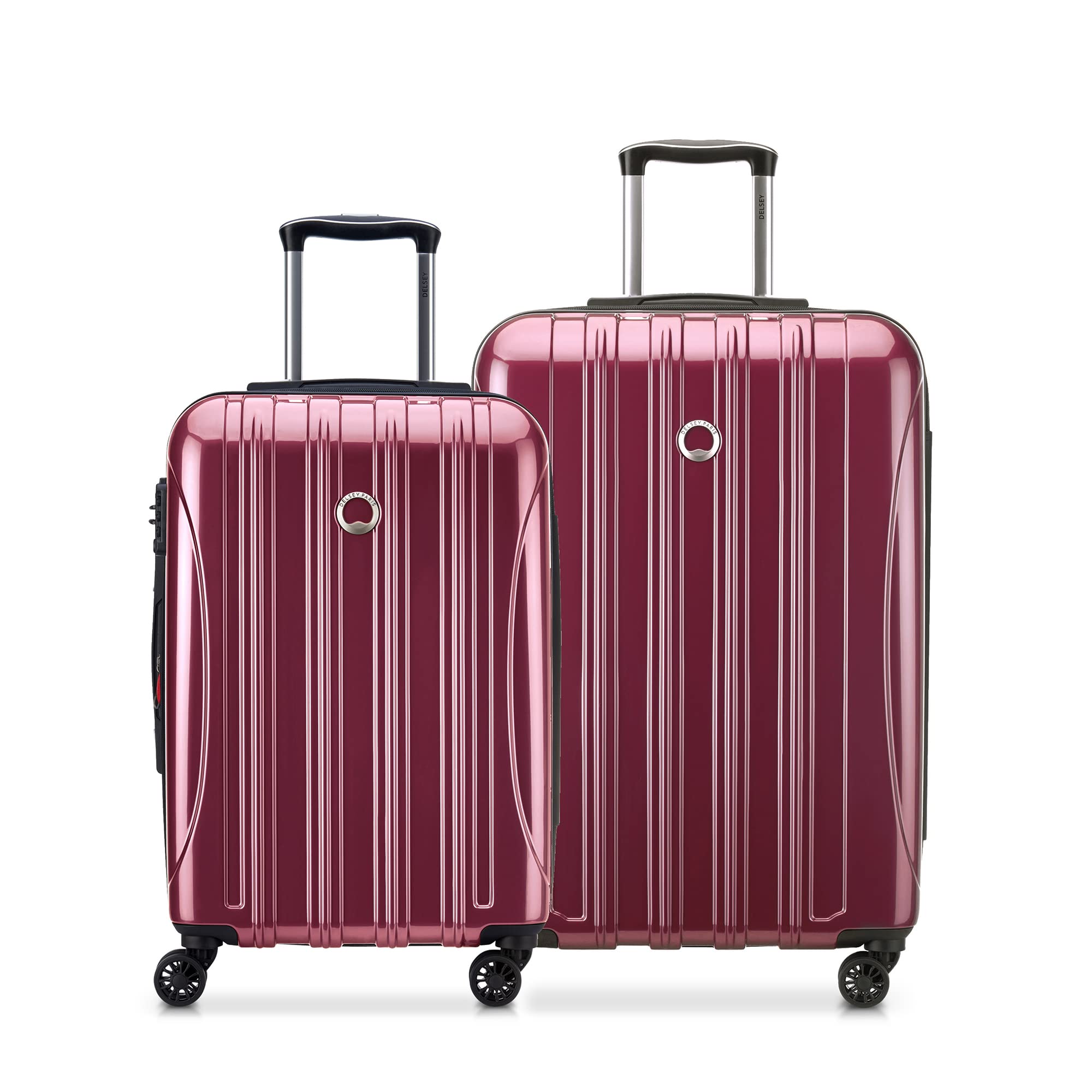 Photo 1 of  Luggage with Spinner Wheels, Peony Pink, 2-Piece Set (21/25) 2-Piece Set (21/25) Peony Pink USED DIRTY 