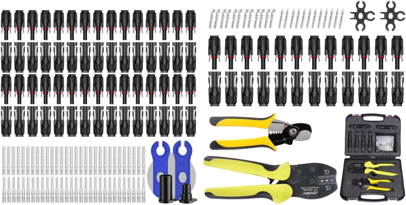 30 Pairs Solar Connector (10AWG) and Solar Crimper Stripper Tool Kit for Solar Panel