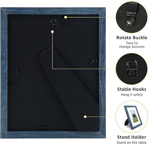 Vista 179 de Frametory, Los marcos de 16 x 20 pulgadas muestran imágenes de 11 x 14 pulgadas con paspartú o fotos de 16 x 20 pulgadas sin paspartú, vidrio Plata