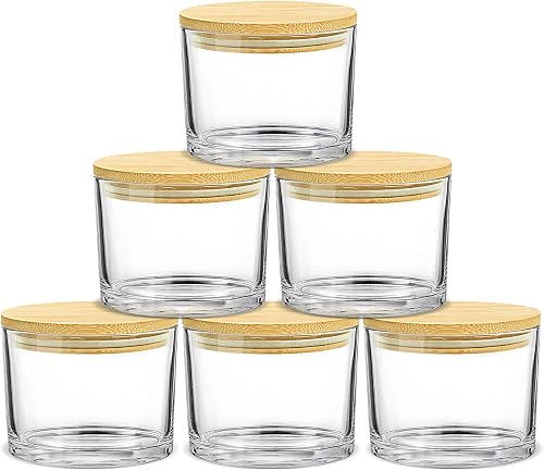SUPMIND 16oz Candle Jars 6Pcs, Clear Glass Candle Making…
