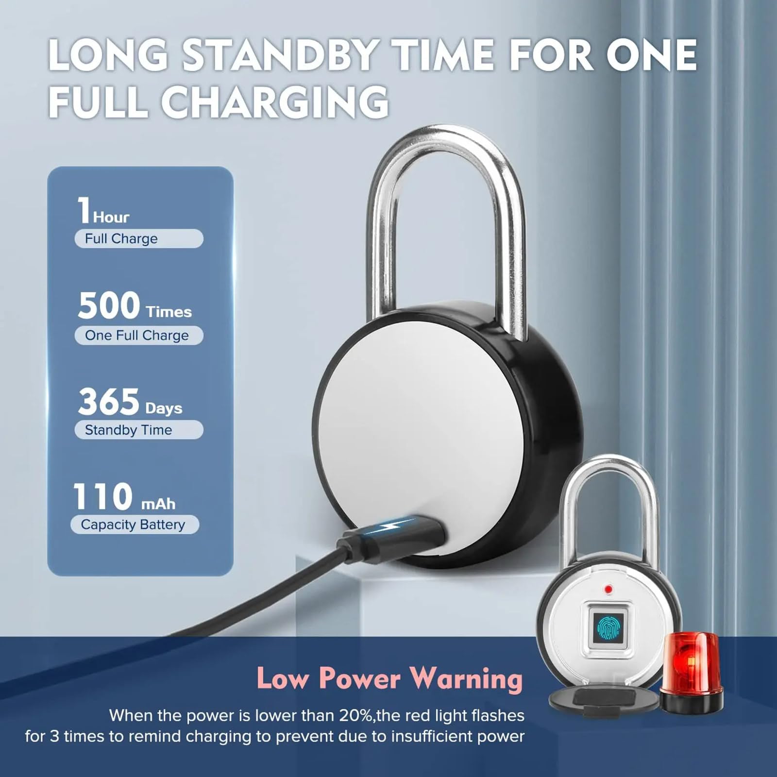 Candado inteligente con huella dactilar, cerradura electrónica, compatible con desbloqueo de la aplicación Bluetooth Smart Life, protección de seguridad impermeable.