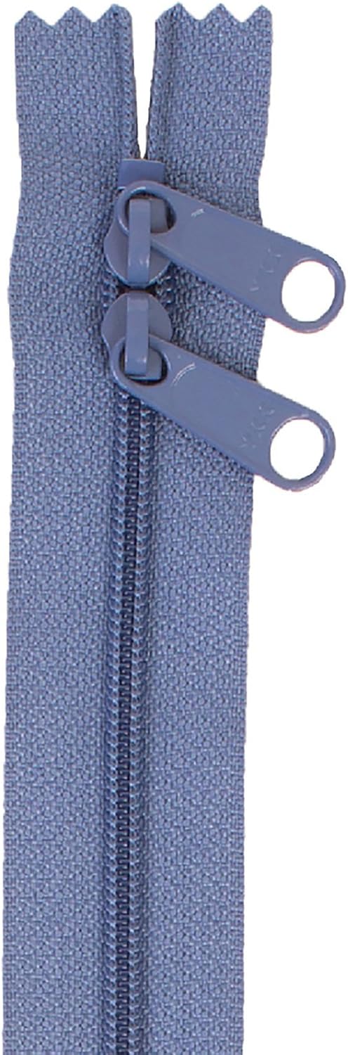 Handbag Zipper 40in Country Blue-Double-Slide
