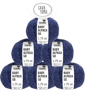 100% Baby Alpaca Yarn Chunky in 30+ Colors Itch-Free #5 Bulky Baby Alpaca Yarn for Knitting & Crocheting Set of 6 Skeins 300g, 10,5oz Hand Selected Quality from Peru - Berry Blue