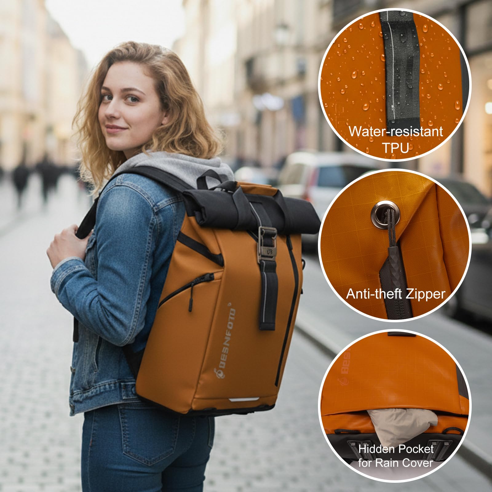 Zaino per fotocamera, scomparto per computer portatile, accesso laterale rapido, per escursioni, viaggi, fotografi, fotocamere DSLR SLR impermeabili