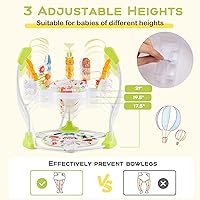 Vista 2 de BABY JOY Baby Jumpers and Bouncers, Infant Activity Center with Music Lights Sounds, 360° Rotating Seat and 3 Adjustable Heights, Baby Play and