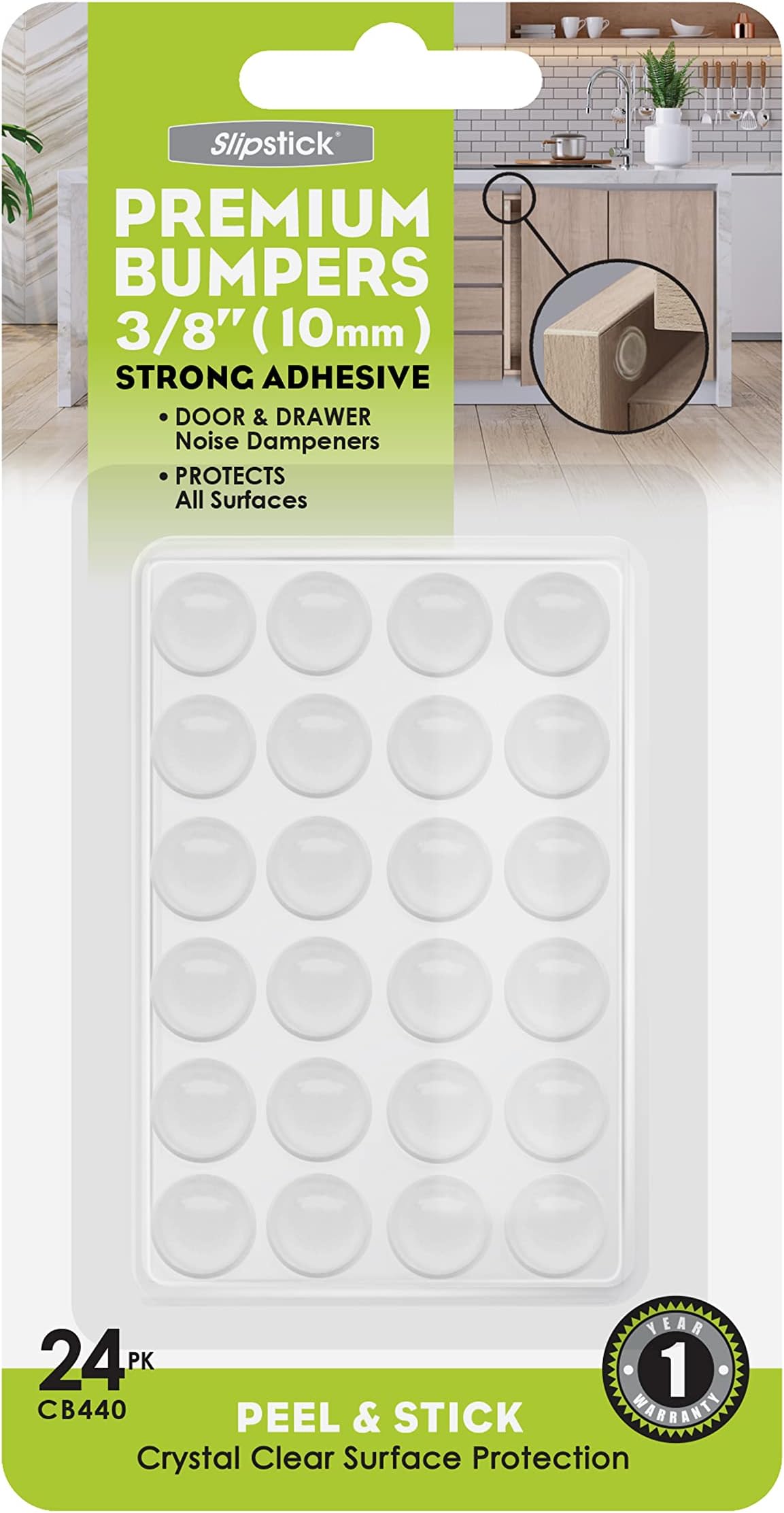 100Pack Clear Round SelfAdhesive Rubber Pad Silicon Bumpers 3/8" for