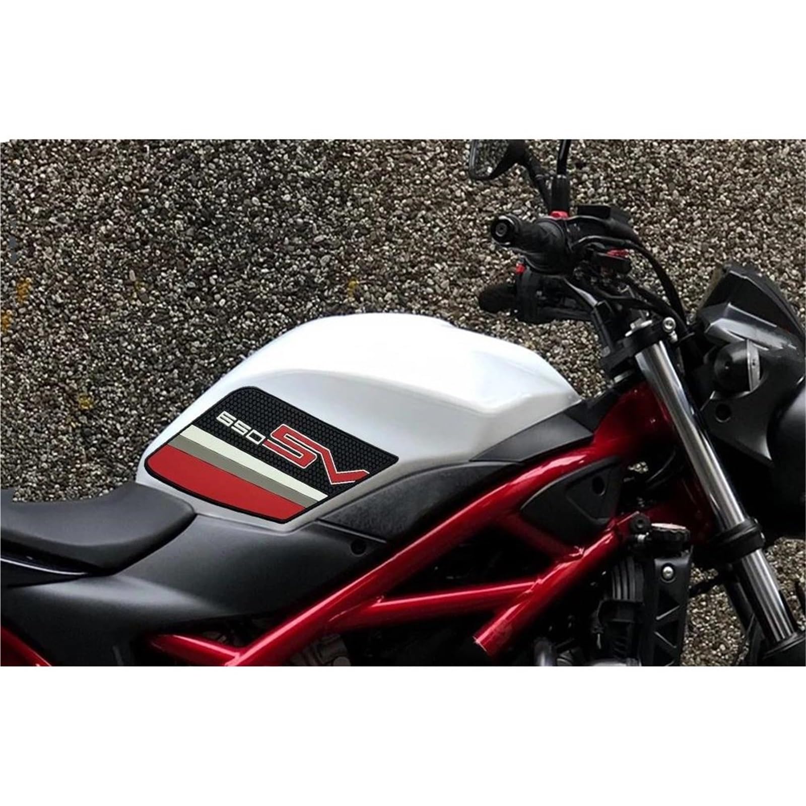 Adesivi per paraserbatoio Adesivo per Serbatoio Moto Antiscivolo per Suzuki SV 650, Adesivi Laterali Impermeabili, Decalcomanie per Serbatoio Carburante AntiGraffio(Blu,X1)