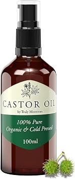 Organic Castor Oil | Pure Cold Pressed for Eyebrows, Eyelashes, Hair Growth, Nails & Skin 100ml Hexane Free
