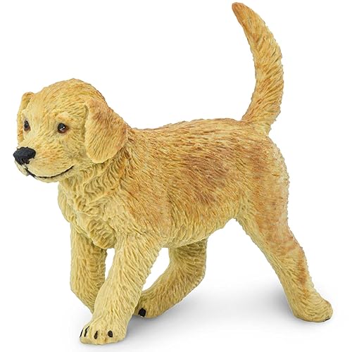 Safari Ltd. Golden Retriever Puppy Figurine - Hand-Painted, Lifelike 2.75"