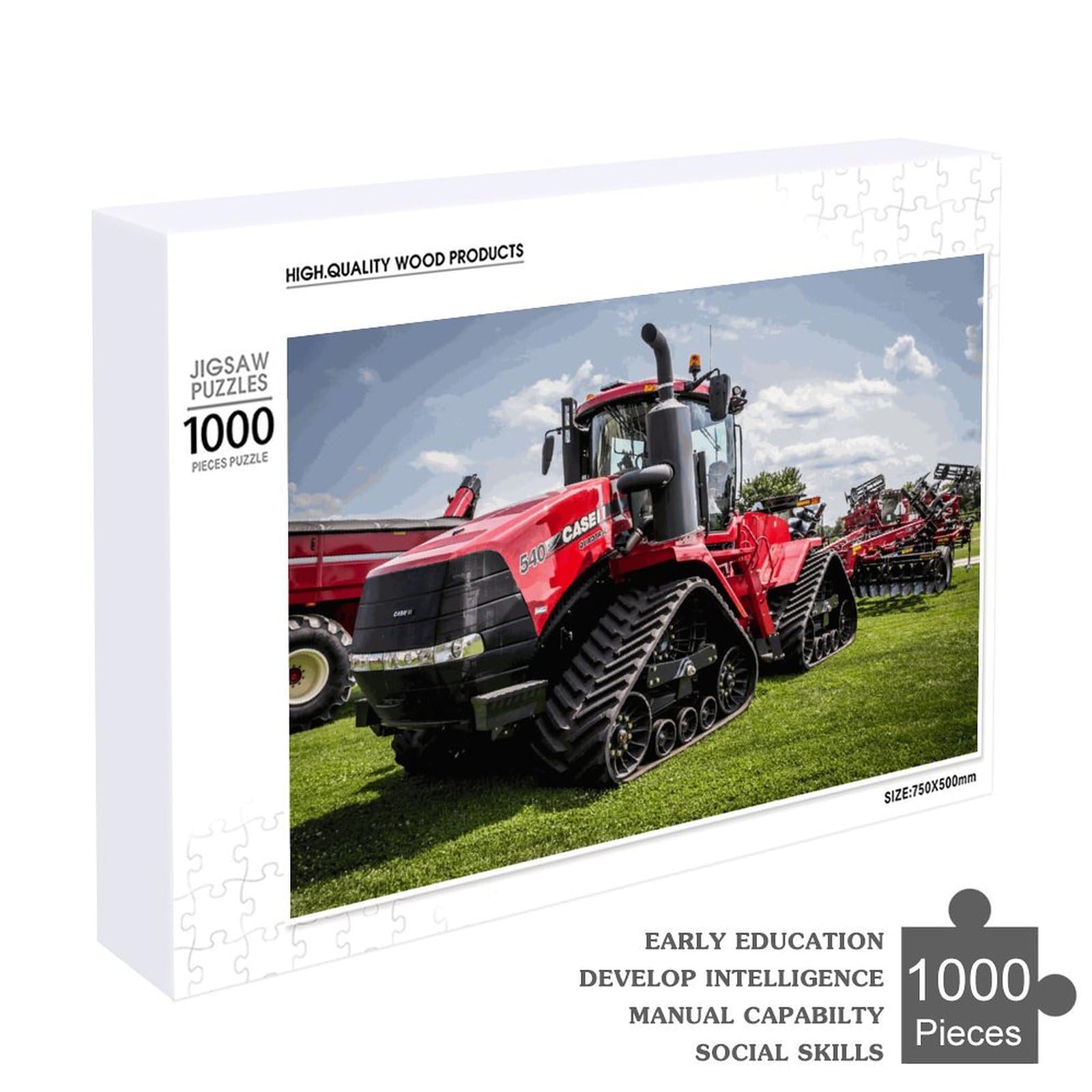 Traktor Holzpuzzle 1000 Teile, Knobelspiele Für Erwachsene, Teenager, Puzzles Unmögliche - Kinder Puzzle Zimmer Deko （75×50cm）