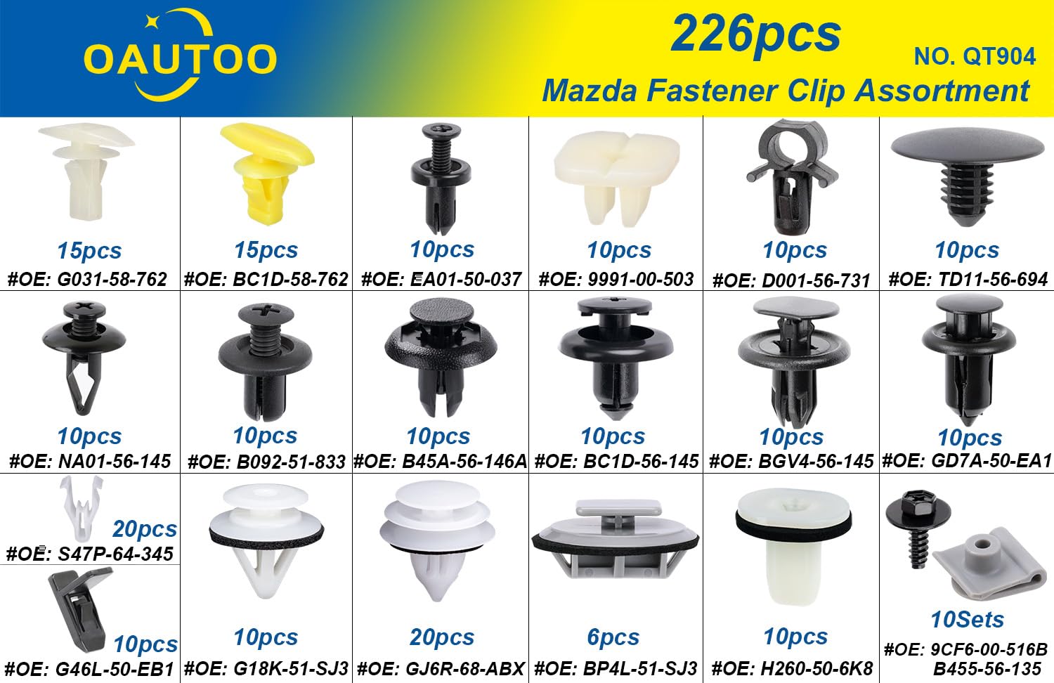Amazon.com: OAUTOO 226pcs for Mazda Body Interior and Exterior
