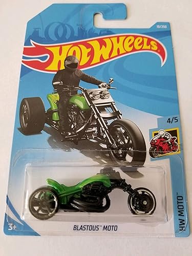 Hot Wheels 2019 Hw Moto Blastous Moto VerdeNegro - Tarjeta internacional