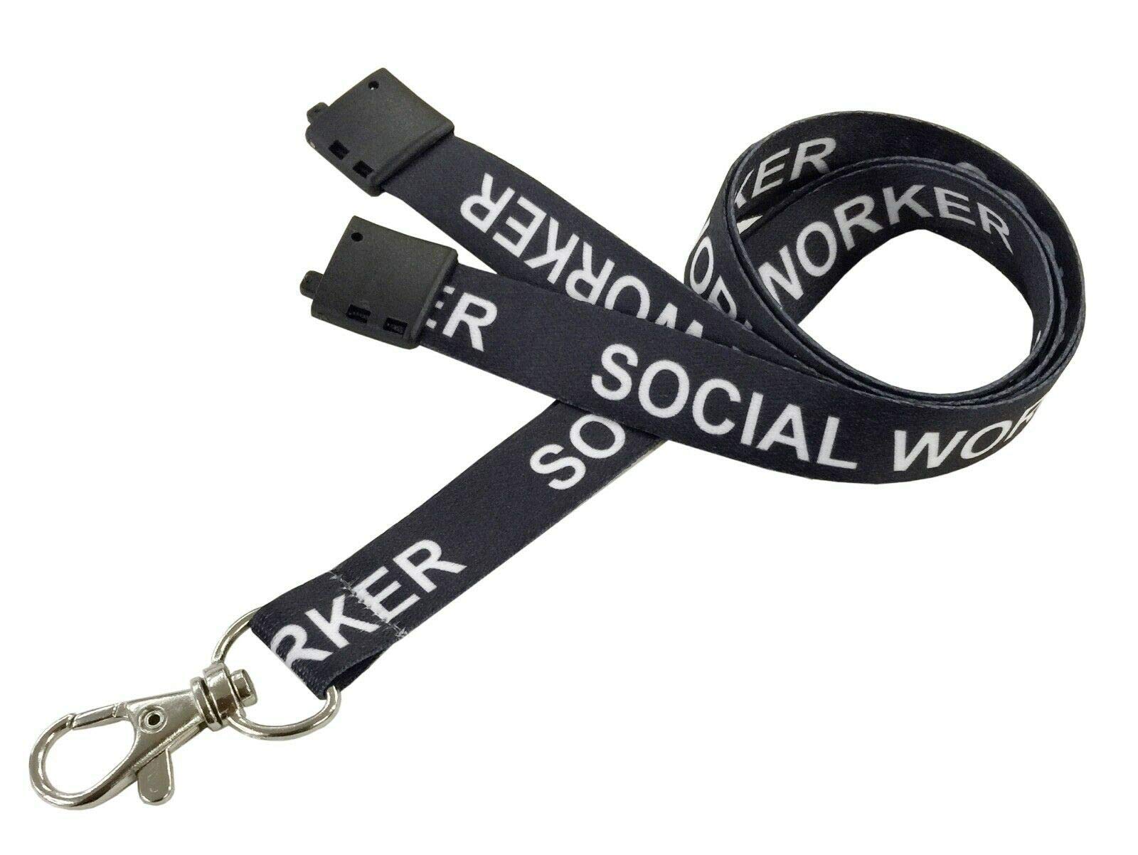 Pcl Media Ltd Social Worker Pcl Media Ltd® Printed Lanyards With Safety Breakaway Clip For Your Id Card Holder