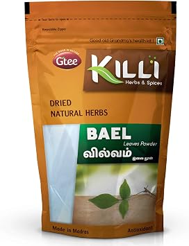 KILLI Bael | Vilvam | Bilva | Maredu | Aegle marmelos | Bilvapatre Leaves Powder, 100g