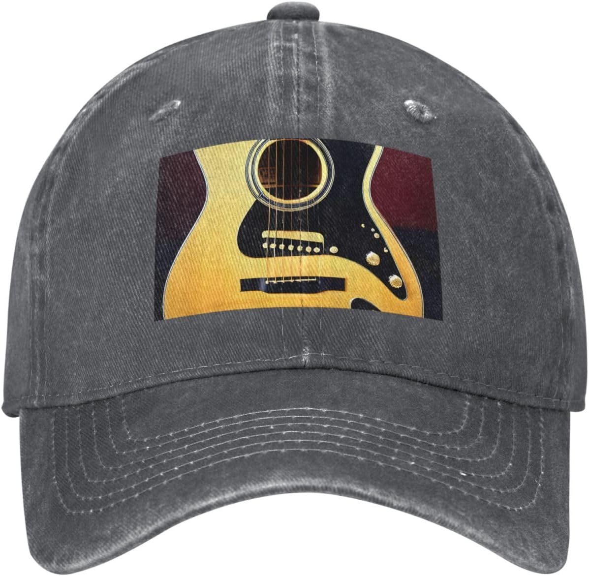 Note Guitar Print Cowboy Hat Personalized Baseball Cap Fashion Hat Cap Funny Gifts for Women Men
