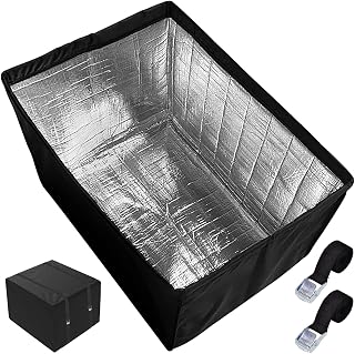 Window Air Conditioner Covers for Outside, Winter 3 Layers Insulation AC Cover Units 600d Oxford Heavy Duty Waterproof Outdoor AC Condenser with Zipper and Adjustable Strap, 21" W x 16" D x 15" H