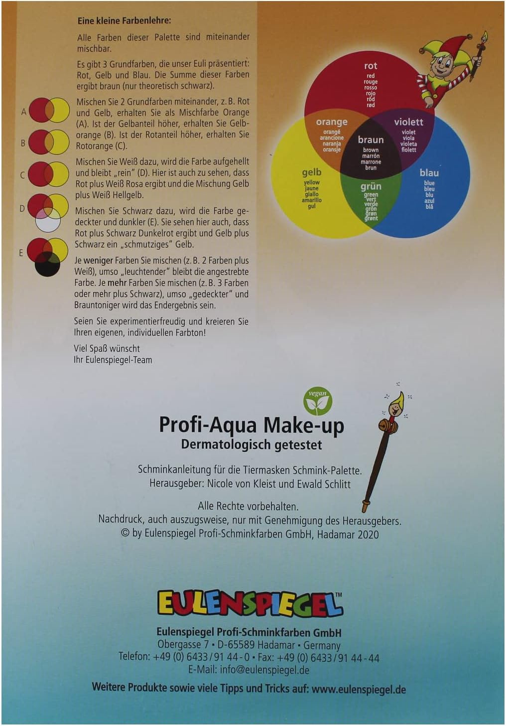 CREATIVE 8 Colour Palette Animal Make-up Box