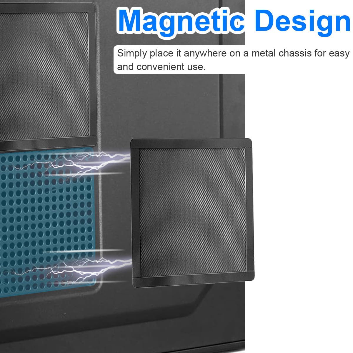 Filtro Antipolvere per Ventola in Rete Telaio Magnetico da 120 mm per Dispositivo di Raffreddamento del Computer, Schermo Filtro di Raffreddamento, Confezione da 6