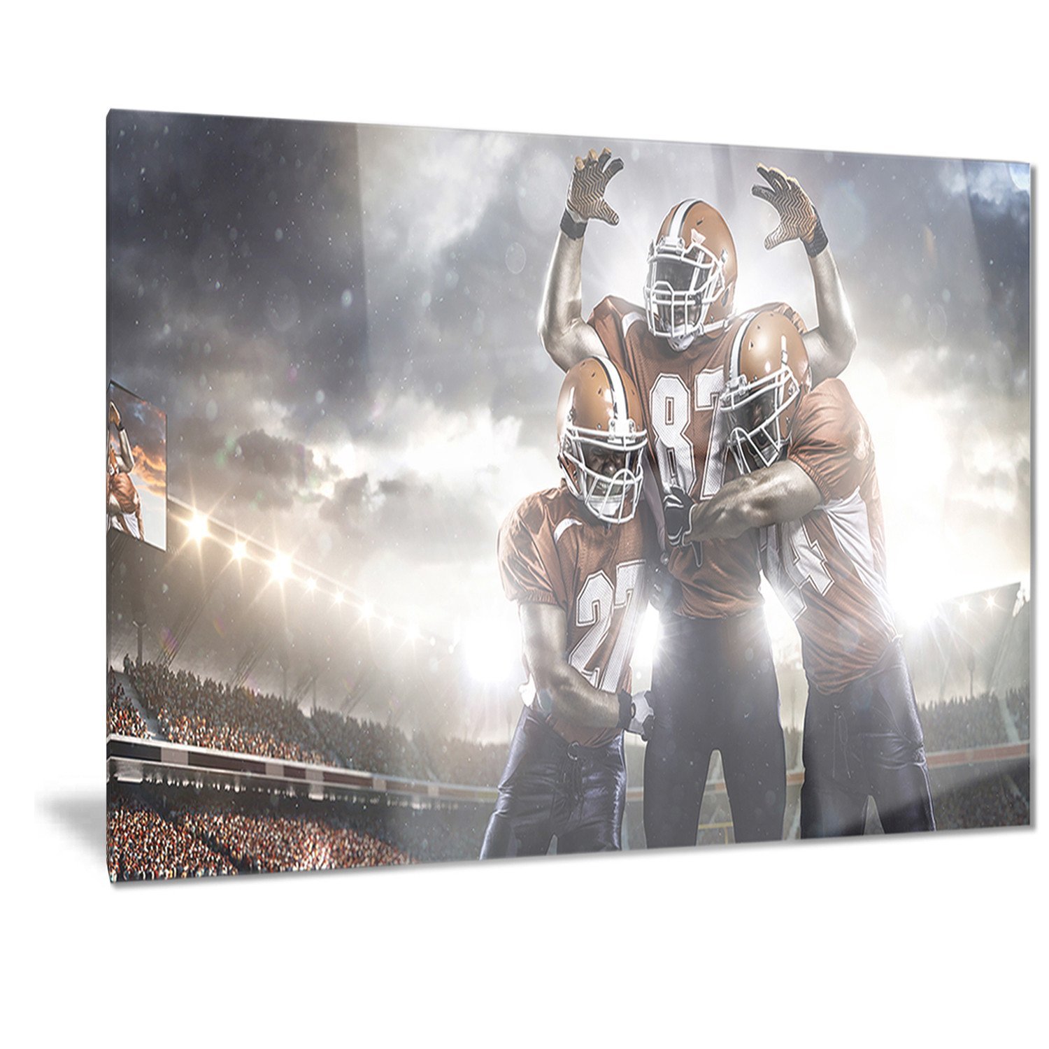 American Football Players on Stadium Sports Metal Wall Art MT7307