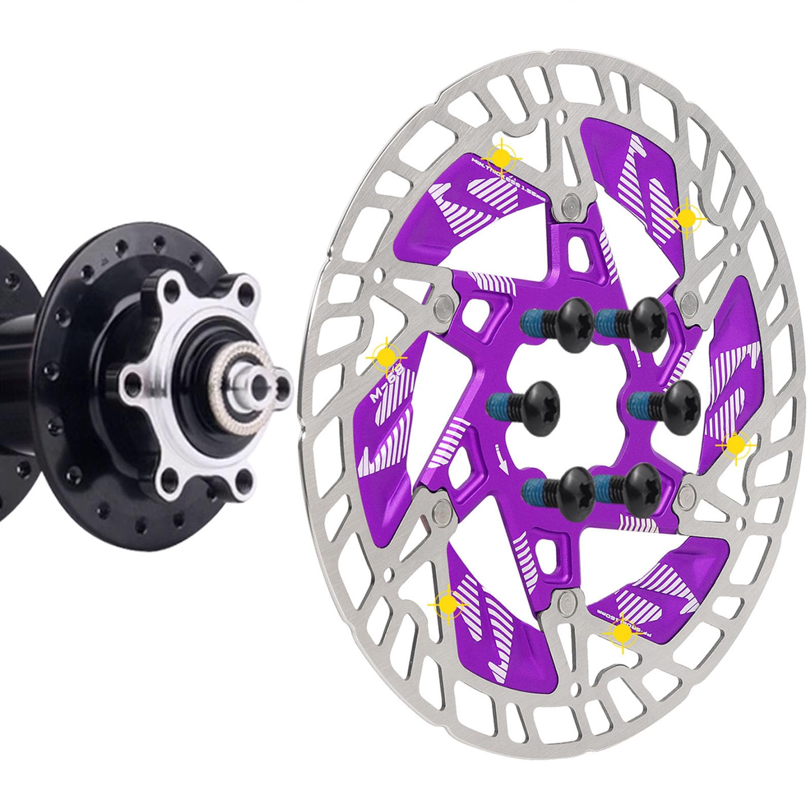 Rotores flotantes Bicicletas Frenos de disco hidráulicos Huecos para bicicletas para scooters y patinetas eléctricas rotor de freno de bicicleta de montaña de aleación mejora la disipación de