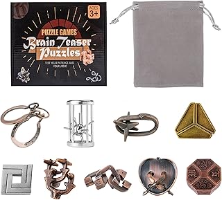 Comprar 9 Piezas Rompecabezas Metal, Juegos de Ingenio Metal Puzzle, Juegos Logica Inteligencia Educativos IQ Puzzle Juguetes Metalicos Rompecabezas Regalo para Adultos Adolescentes