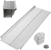 Jofiterm 5 Inch Aluminum Gutter Guards 120ft (30 Pack) - DIY Leaf Screens for 5" Gutters, Clog Prevention with Screws