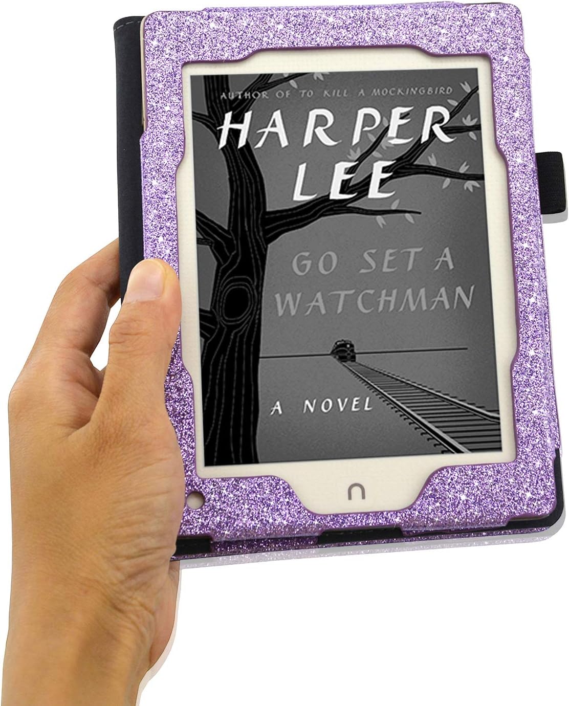 ACdream Nook GlowLight Plus 6inch Case[CAN NOT FIT NOOK GLOWLIGHT 3 or 2019 new Nook Glowlight PLus 7.8 inch], Folio Premium PU Leather Cover Case for Barnes & Noble Nook GlowLight Plus,Glitter Purple