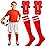 Syhood Soccer Shin Guards and Socks for Toddler Kids Youth, Lightweight Soccer Shin Pads Protective Defender Gear for 3-5, 5-10, 10-15 Years Old Children Teen Boys Girls Sports Game(M Size,Red)