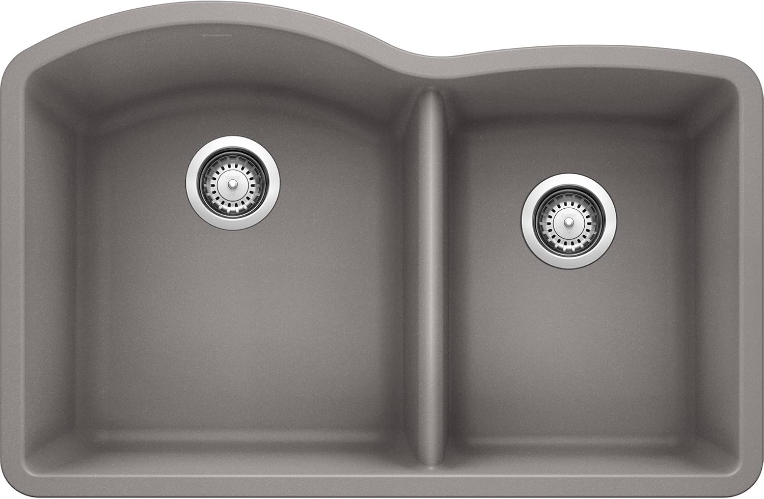 BLANCO, Truffle 441284 DIAMOND SILGRANIT 60/40 Double Bowl Undermount Kitchen Sink, 32" X 21"