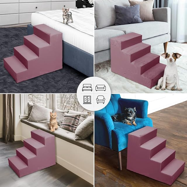 Foto 3 de 5 de MG Design Escalera para Mascotas de Violeta - 4 peldaños