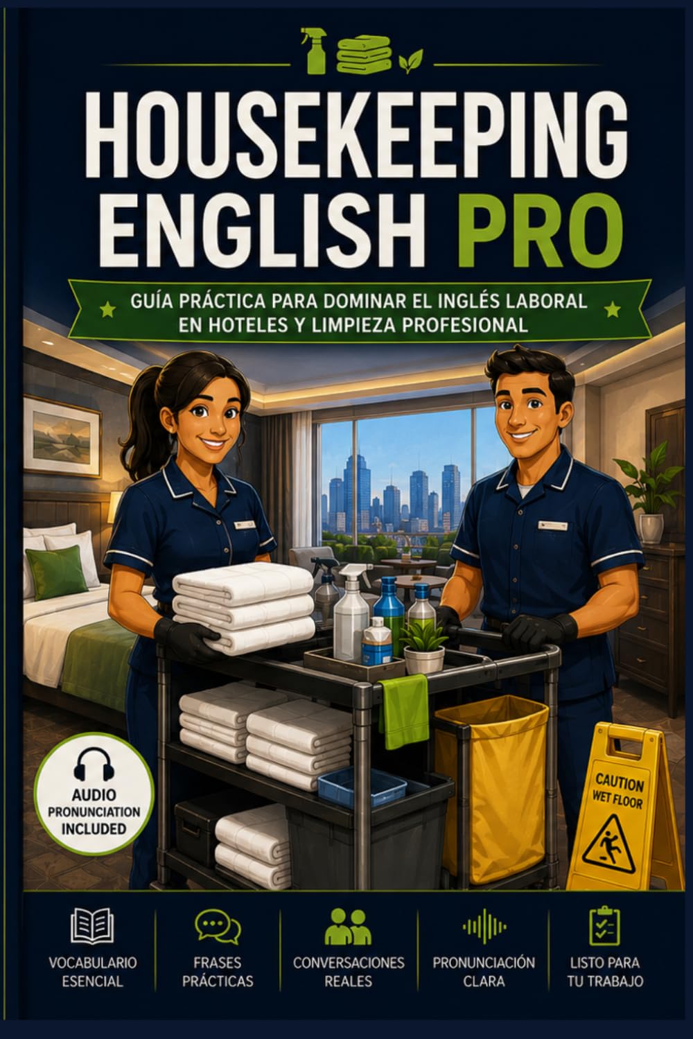 HOUSEKEEPING ENGLISH PRO: Guía práctica para dominar el inglés laboral en hoteles y limpieza profesional