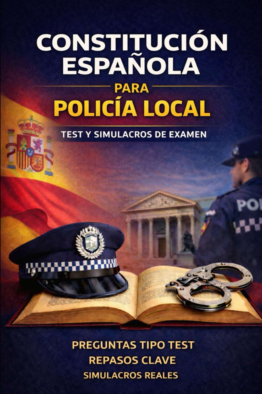 Constitución Española para Policía Local — Test y Simulacros de Examen: Guía completa con preguntas tipo test, repasos clave y simulacros reales para opositores a Policía Local (POLICIA LOCAL 360)
