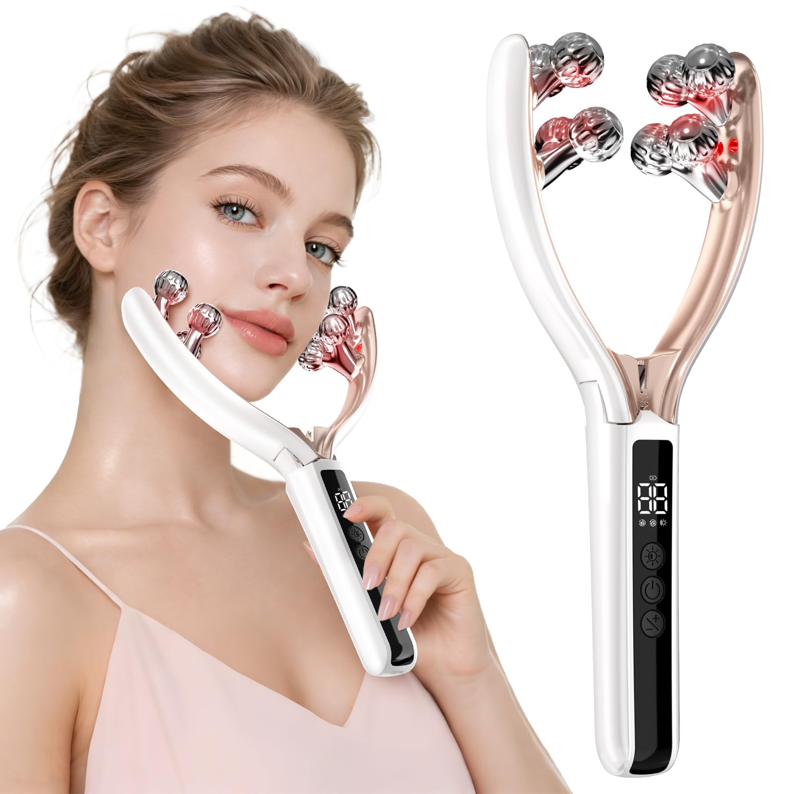 Wireless Facial Massager Tool with Ergonomic Contour Design