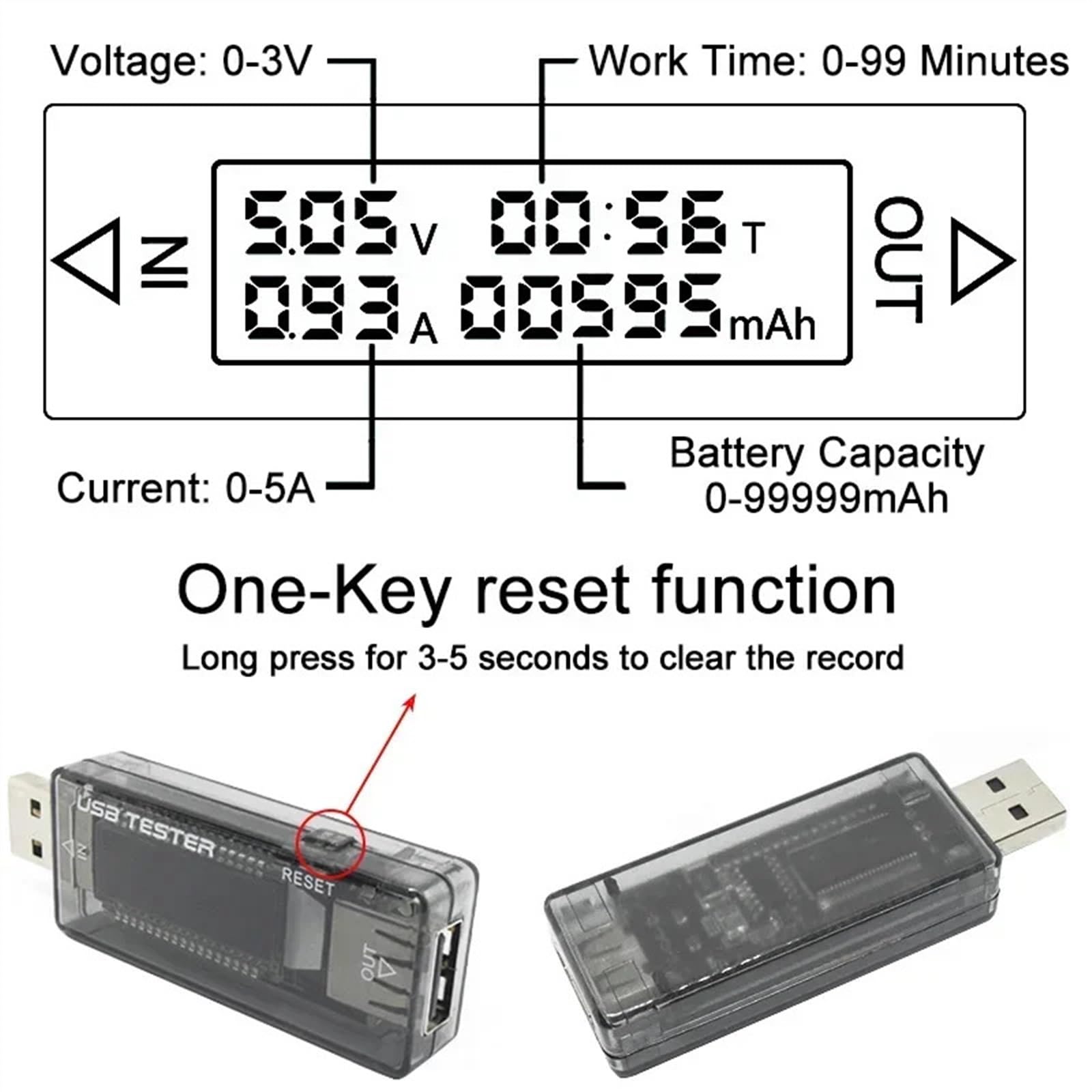3 w 1 LCD cyfrowy woltomierz USB amperomierz 5 V 12 V DC telefon samochodowy napięcie napięcie wolt ampery moc ładowarka detektor monitor (kolor: typ 1)
