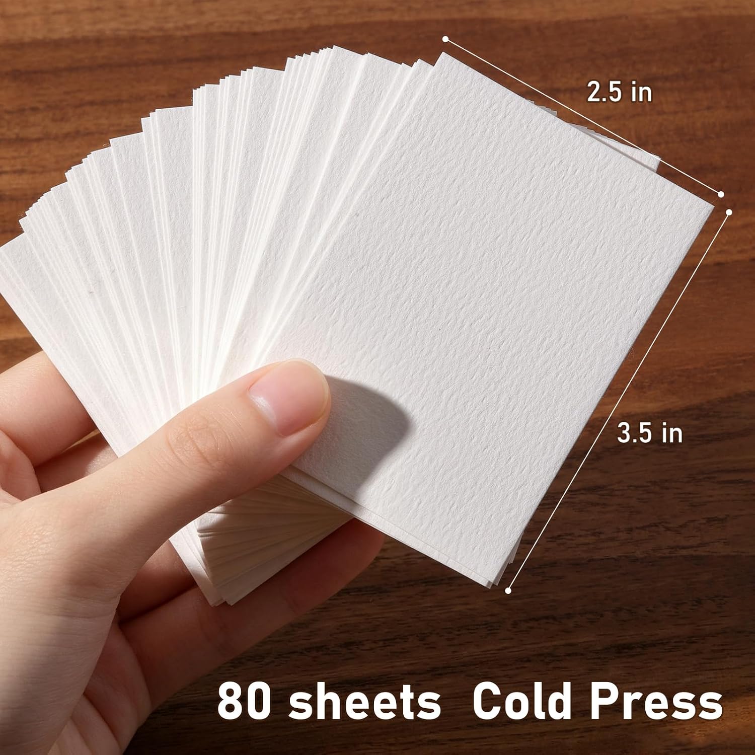 FLUNBRATO Watercolor Paper 2.5 x 3.5 Inch, 100% Cotton,Artist Grade