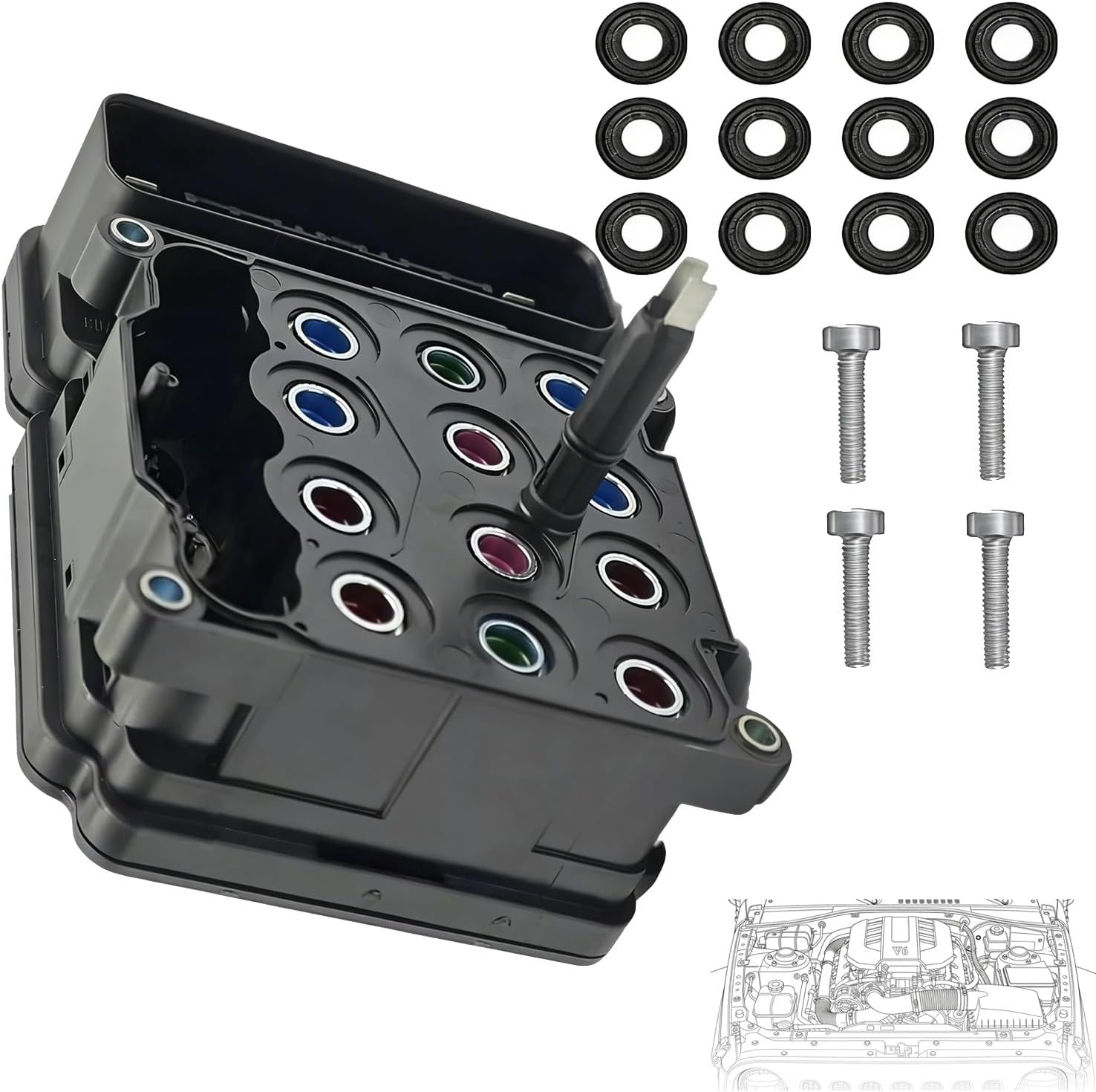 New ABS Anti-Lock Brake Control Module Compatible with Wrangler 3.6L V6 (2014-2018) | Part Numbers 68259556 68259556AD 68259556AA 68259556AC 68259556AB E,Black