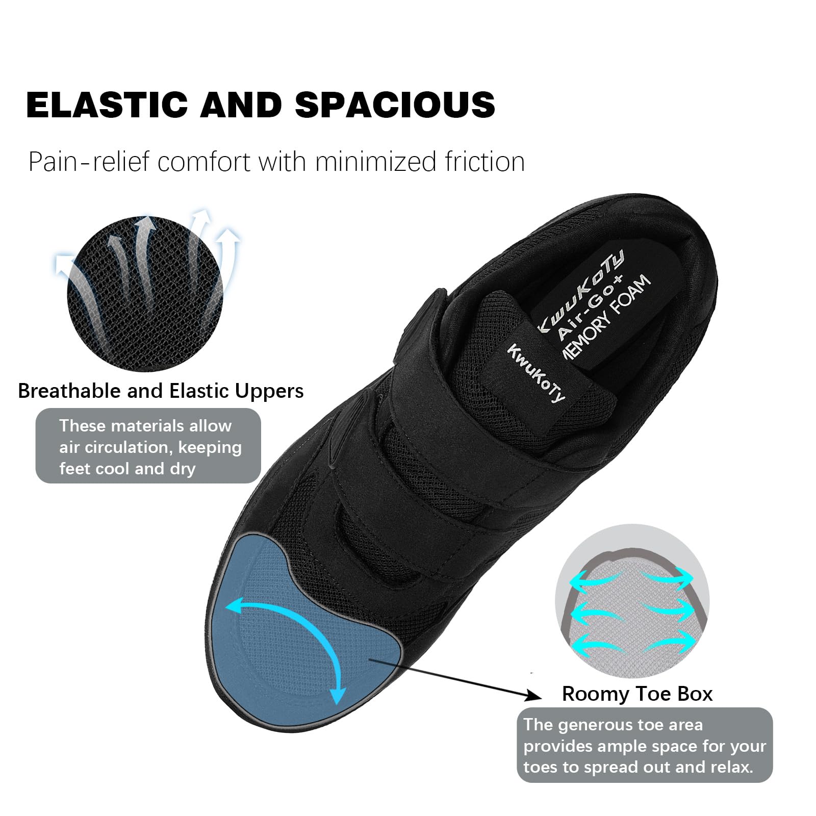 Chaussures légères Homme orthopédiques Respirantes EU40.5-47