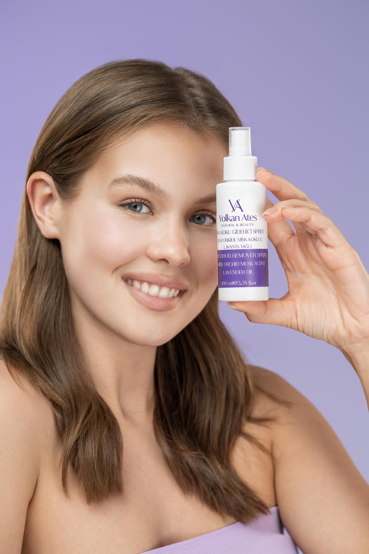 Volkan Ates Natural & Beauty Lavanta Yağlı & Beyaz Orkide - Misk Kokulu Ayak Koku Giderici Sprey 100 ml