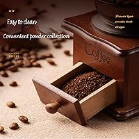 Vista 4 de Molinillo de café – Molinillo de café manual con ajuste de engranaje ajustable y rebaba cónica de cerámica, molinillo de mano para uso doméstico