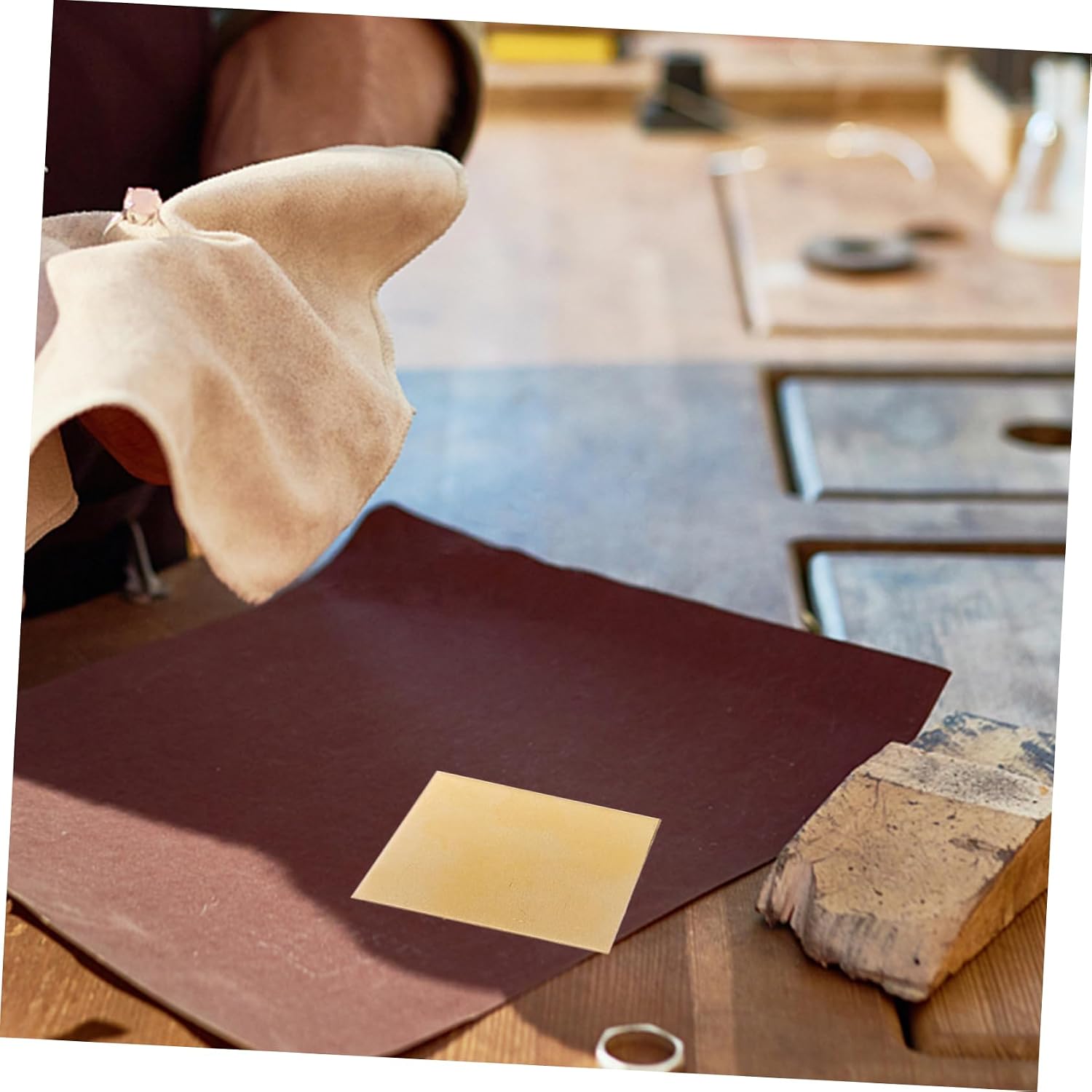 4pcs Thin Brass Plates for DIY Crafts and Electrical Repairs Sturdy Brass Sheet for Jewelry Making Versatile Metal Plate for Handicrafts and Industry