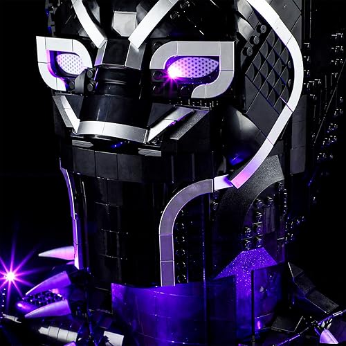 Miniatura 7 de BRIKSMAX Kit de iluminación LED para LEGO-76215 Black Panther, compatible con el modelo de bloques de construcción de Lego Marvel, no incluye juego
