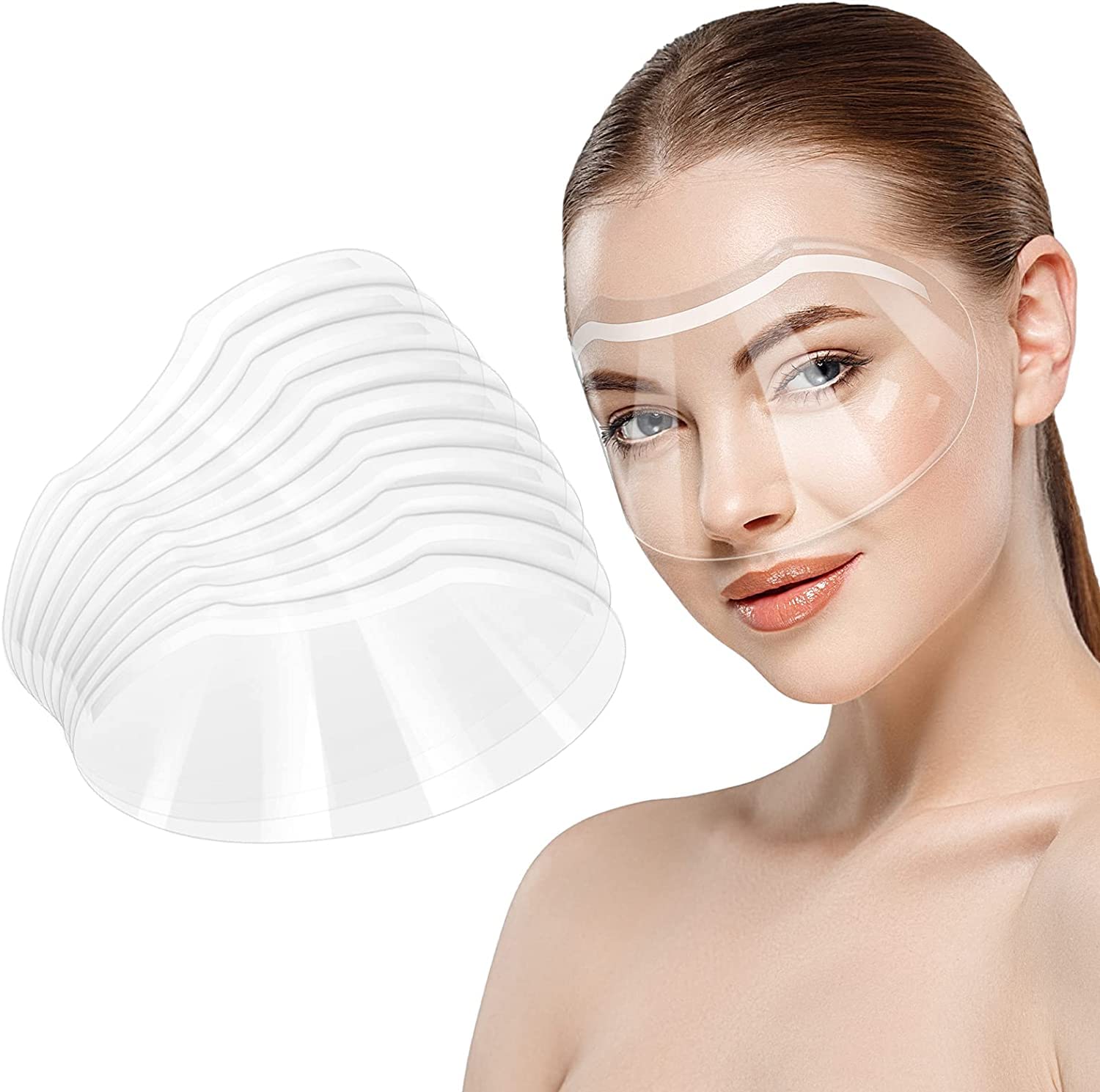 Buy Face Shield Shower Face Eye Protector,50 PCS Disposable Plastic