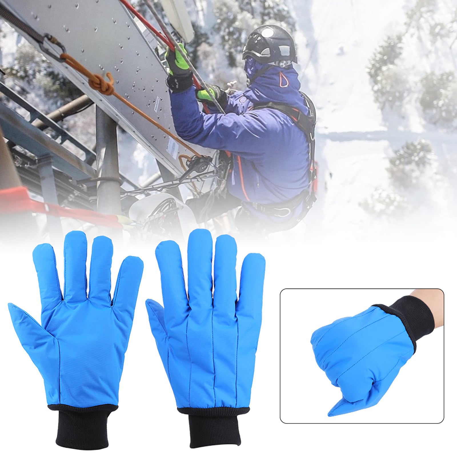 FAMKIT Guantes criogénicos de nitrógeno líquido protector -200 °C a -C resistencia a bajas temperaturas laboral H