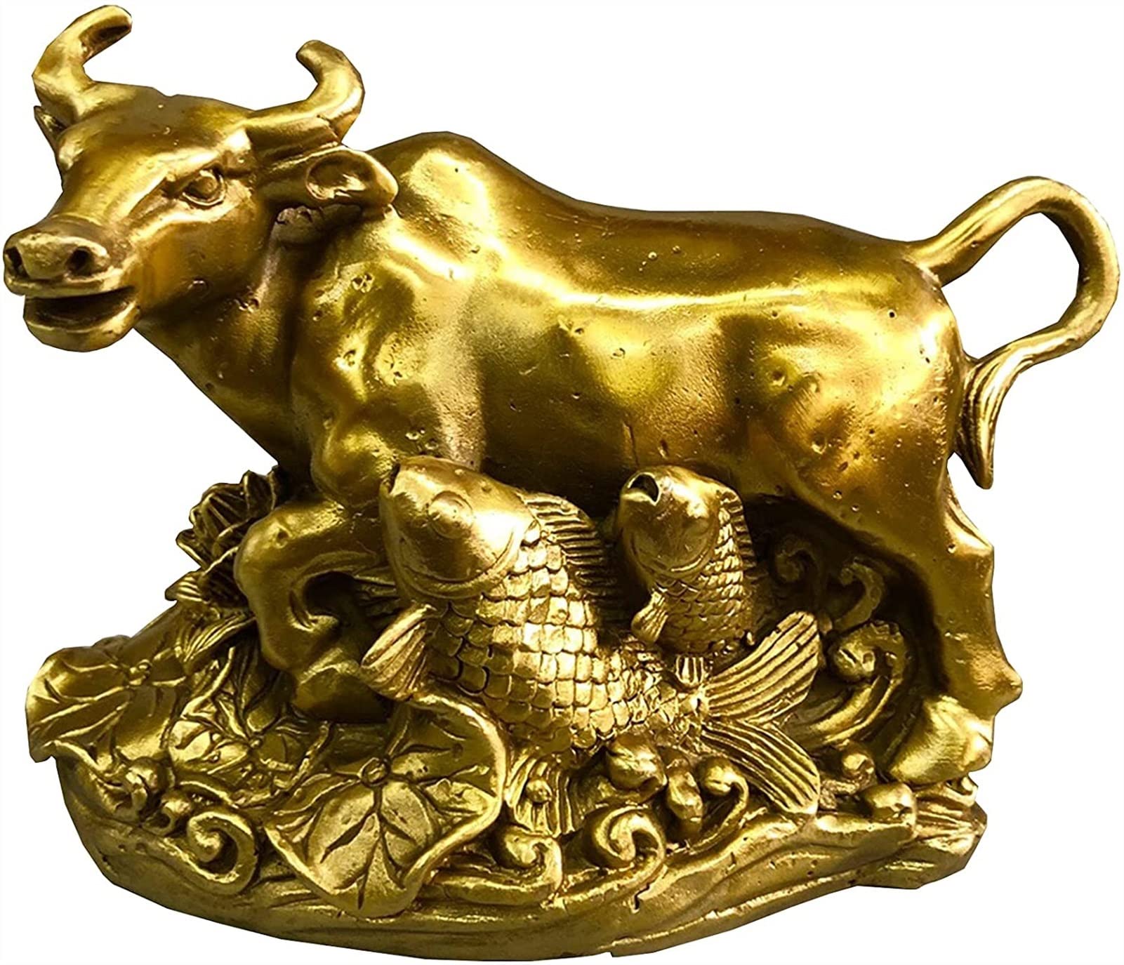 SBCGFY Feng Shui Statue,Feng Shui Statue,Bull Decorations For Home, Ox Animal Sculpture Prosperity Decoration, Attract Good Luck And Career, Blessing Gift