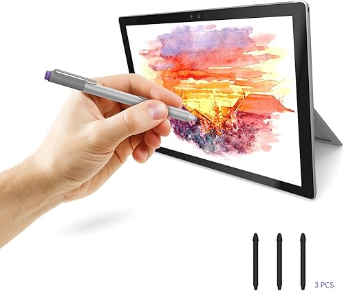 Miniatura 6 de Paquete de 3 puntas de repuesto para bolígrafo Surface Pro 4 5 6 7 (negro) Compatible con Microsoft Surface Pro 4 y 2017 Surface Pen (modelo 1776)